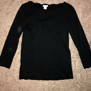 Black scalloped shirt. Fits a small/xs
